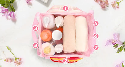 Mesh Shower Caddy Bag Drawstring Bathroom Organizer College