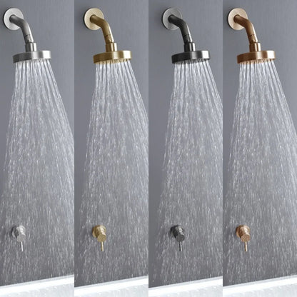 Shower Faucet System Stainless Steel Head Shower Wall