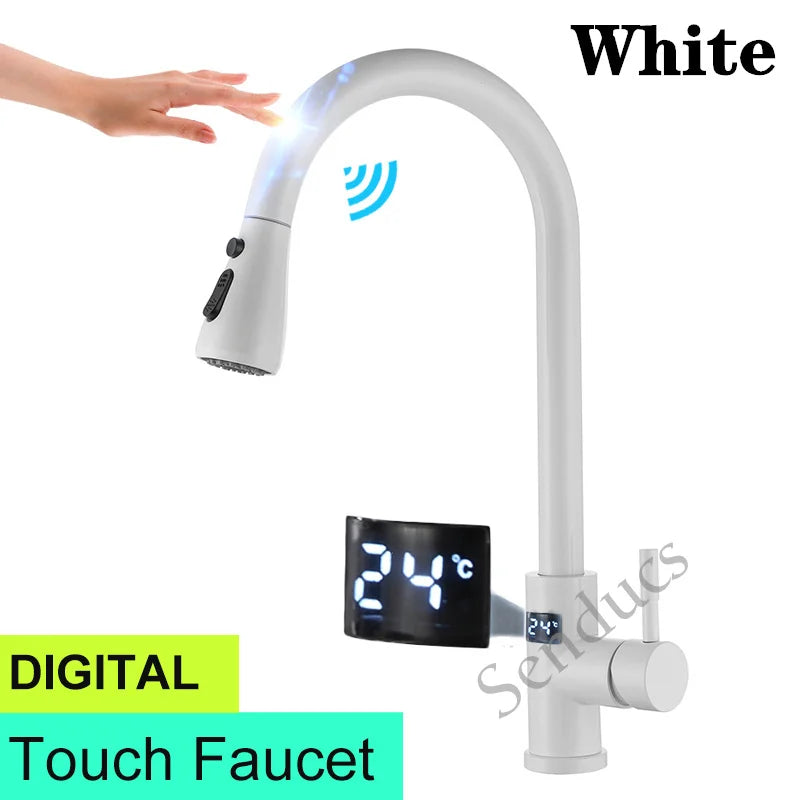 Smart Digital Touch On Faucets Stainless Steel Cold
