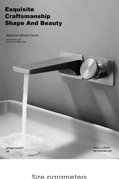 Luxury Brass Chrome Bathroom Faucet Wall Mounted Design