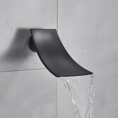 Matte Black Bathroom Shower Faucet Orange Box Rain
