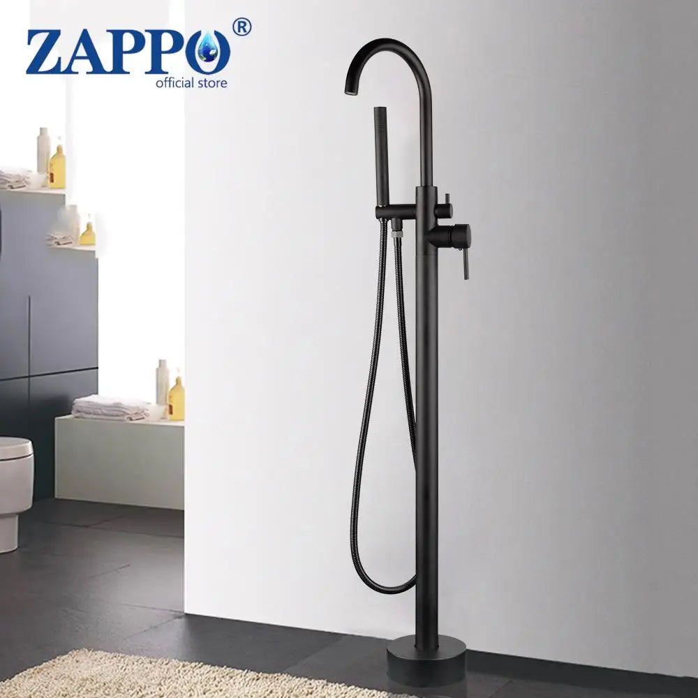 Zappo Standing Tub Shower Faucet Floor Mount Shower