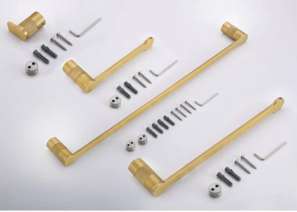 Brushed Gold Bathroom High Quality Brass Knurled Towel