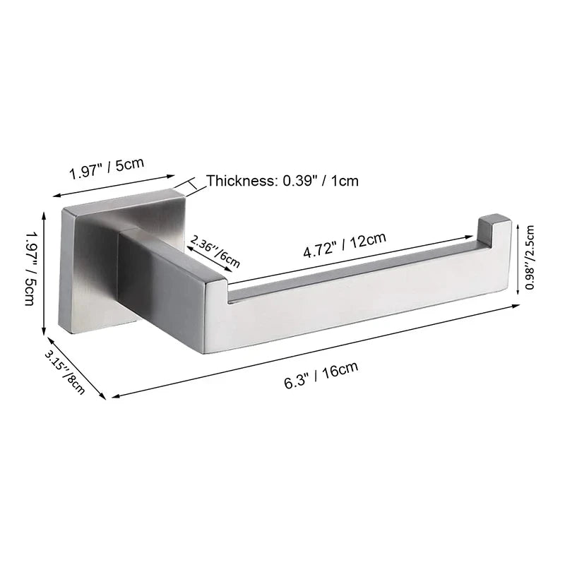 304 Stainless Steel Bathroom Matte Black Toilet Paper