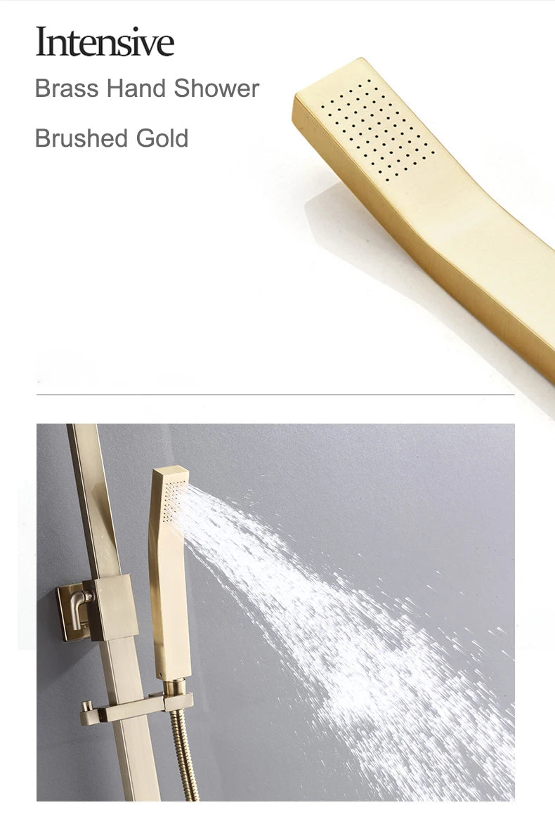Smart Thermostatic Digital Bathroom Shower 12 Inch Rainfall
