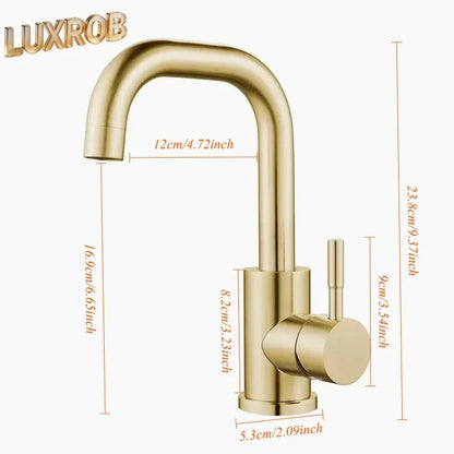 Arrival Light Luxury Gold Bathroom Basin Faucet Modern