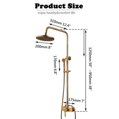 Kemaidi Antique Shower Bathroom Bath Shower Faucet W/Shelf