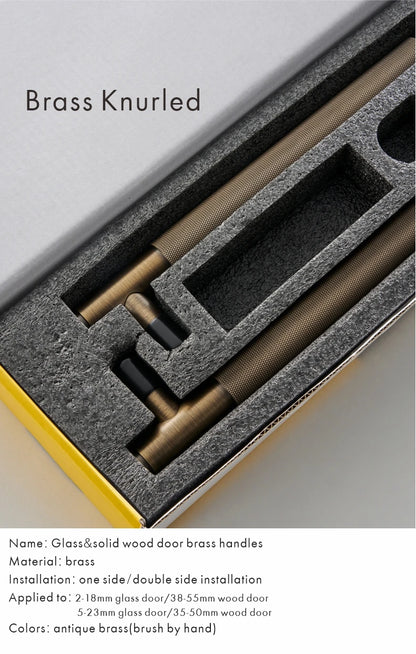 Dooroom Antique Brass Door Double Sided Knurled Pull
