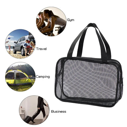 Mesh Shower Caddy Tote Bag Organizer Case Cosmetic