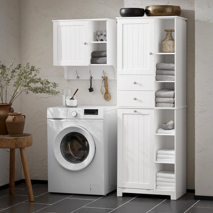 Sobuy Bzr104 High Wardrobe Fold-Out Bathroom Wardrobe Narrow