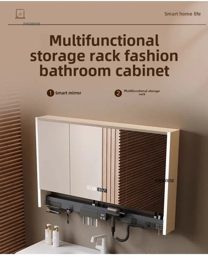 Smart Bathroom Mirror Storage Cabinet Light Bathroom Mirror