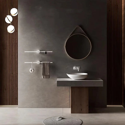 Bathroom Towel Rack Brass Wall-Mounted Toilet Space White