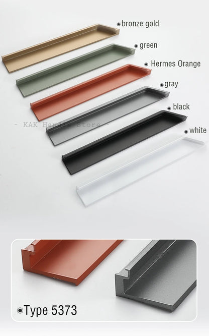 Kak Recessed Cabinet Handles Black Hidden Sliding Door