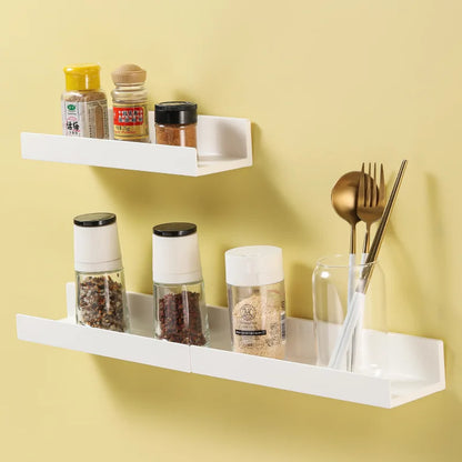 White Corner Shower Caddy No Drill Bathroom Shelf