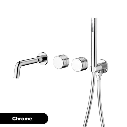 Luxury Brass Brushed Gold Wall Mounted Bathroom Faucet