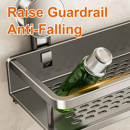 No Punch Wall Mount Shower Rack Space Aluminum