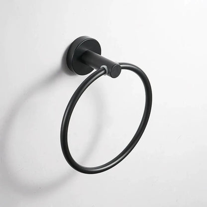 Towel Ring Black/Brushed Gold Stainless Steel Wall Hanging