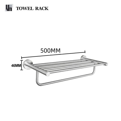 Brushed Nickel Bathroom Towel Bar Bath Robe Hook