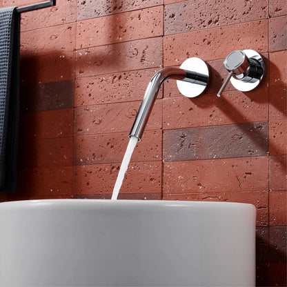 Luxury Brass Wall Mounted Bathroom Faucet Embedded Design