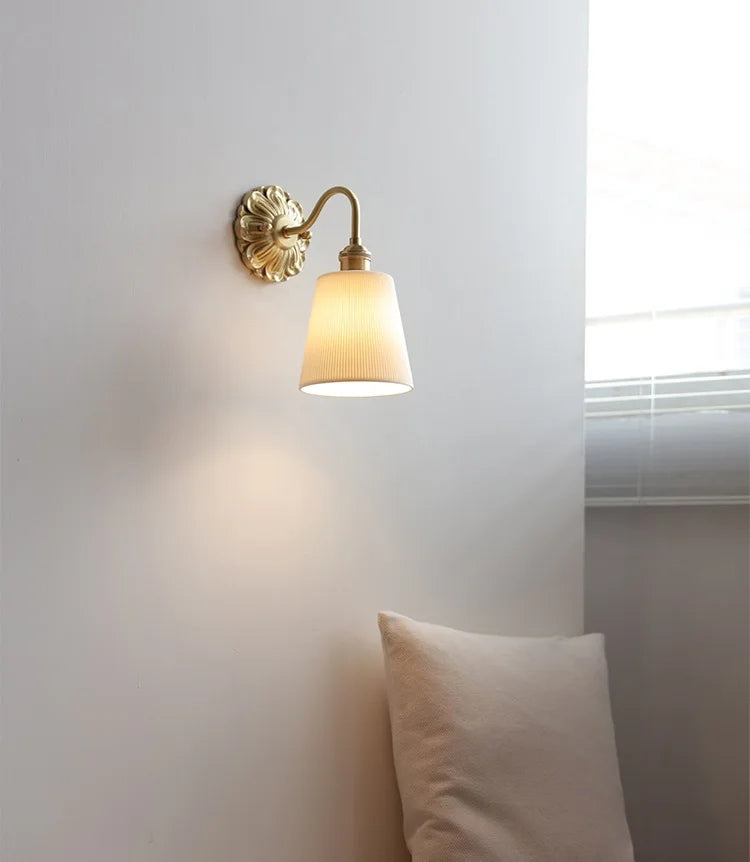 Iwhd Nordic Modern Led Wall Lamps Sconce Copper