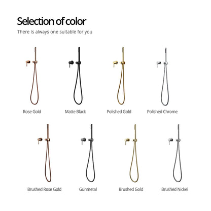Handheld Bathroom Shower System Brushed Gold Cold Water