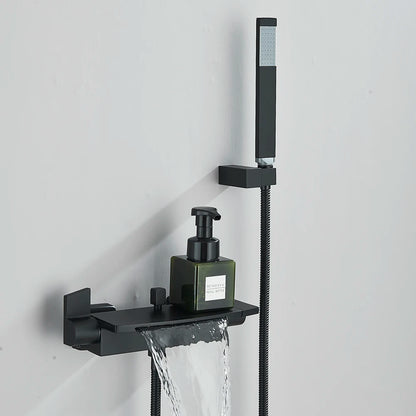 Golden Shower Faucet Waterfall Bath Shower Mixer Tap