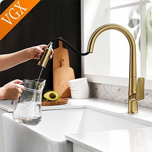 Vgx Faucet Sink Faucets Rubber Pull Down Stream