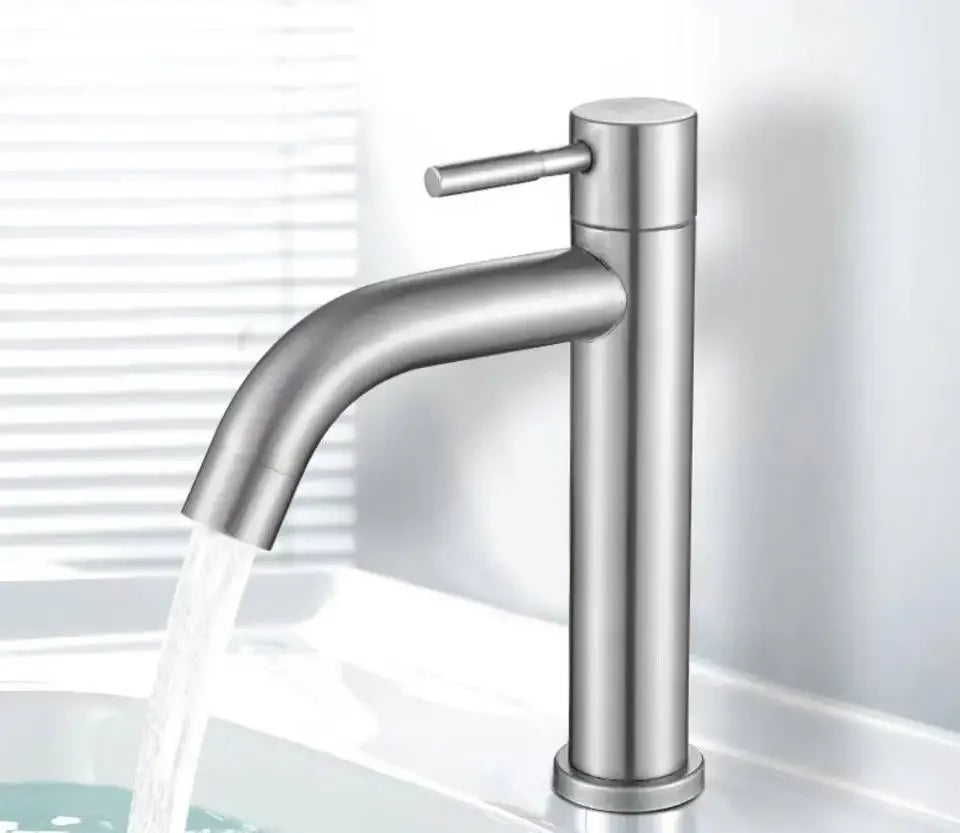 G1/2 Cold Basin Faucet Stainless Steel Bathroom Sink