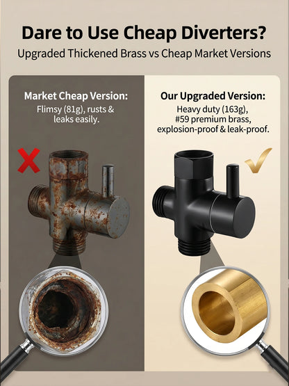 Solid Brass Shower Faucet Diverter Valve Two Way