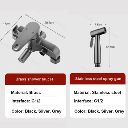 Bathroom Shower Faucet Spray Gun Brass Cold Water
