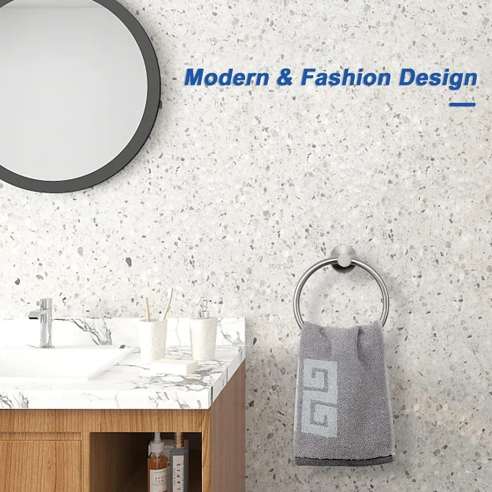 Bathroom Towel Ring Hook Hardware Storage Holder 304