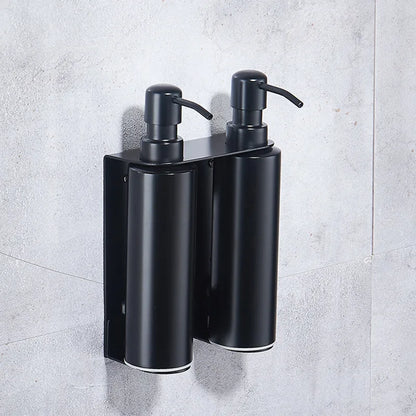 Black Liquid Soap Dispenser Shampoo Hotel Bathroom Wall