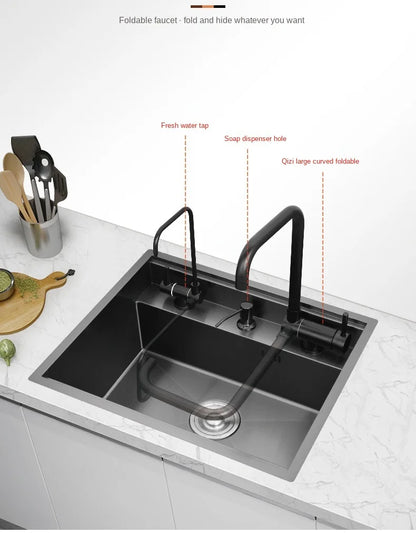 Nano 55 45 23cm Hidden Sink Groove Invisible