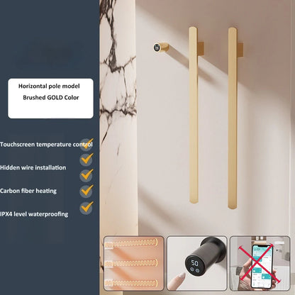Intelligent Electric Heating Towel Rack Invisible Installation