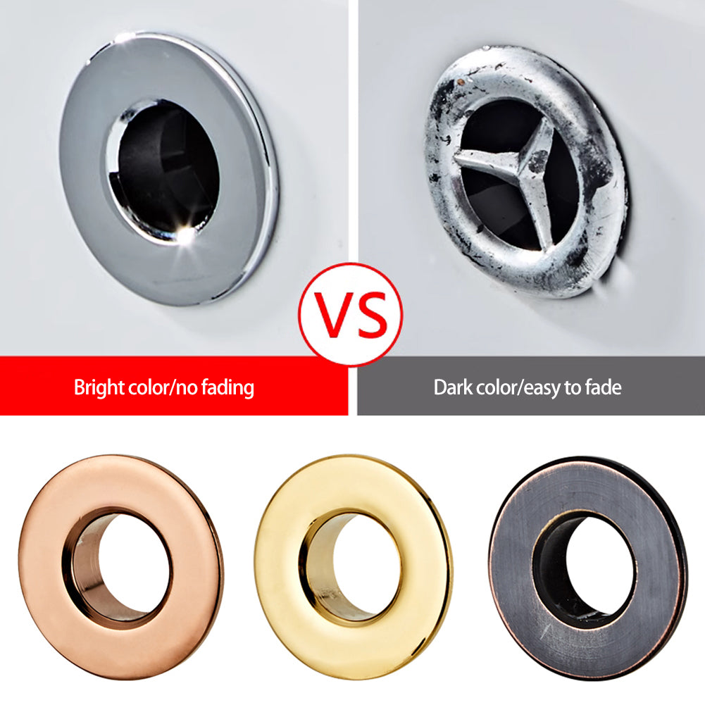 Bathroom Basin Faucet Sink Overflow Cover Brass Six-Foot