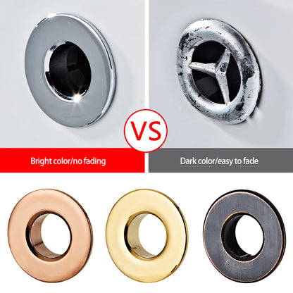 Bathroom Basin Faucet Sink Overflow Cover Brass Six-Foot