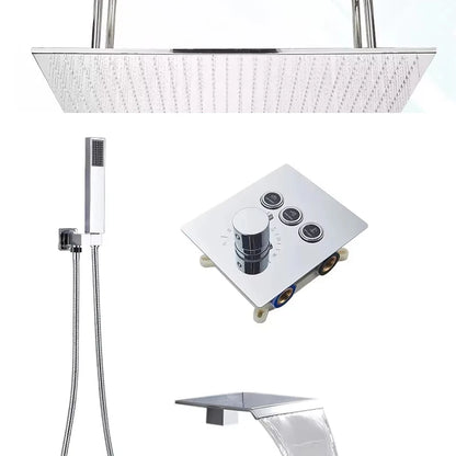 Luxury Bathroom Shower Faucet Led Rainfall/Waterfall Shower Head