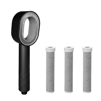 Luxury Filter Shower Head High Output Carbon Fiber