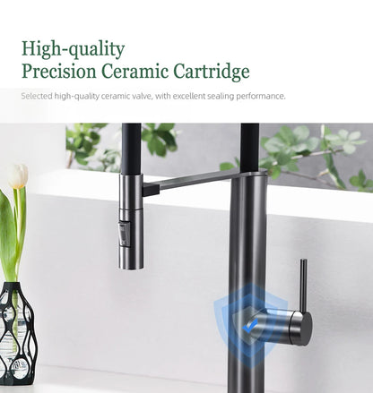 Faucet Gunmetal Flexible Pull Out Water Tap Nozzle