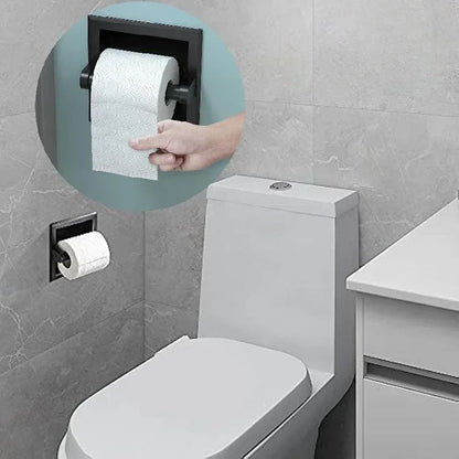 Black Metal Toilet Paper Holder Recessed Toilet Paper
