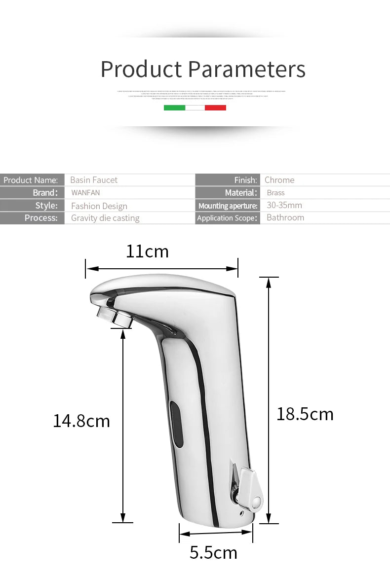 Bathroom Faucet Electric Automatic Sensor Faucet Touchless Sink
