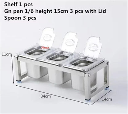 Stainless Steel Transparent Gn Pans Visible Food Exhibition