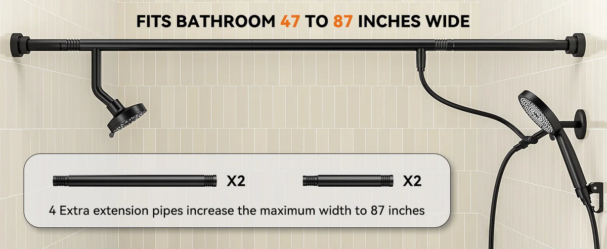 Tandem Shower Head Couples Dual Shower Head Handheld
