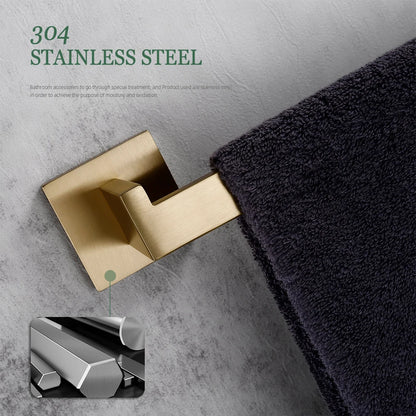 Matte Gold Towel Rack 304 Stainless Steel Towel