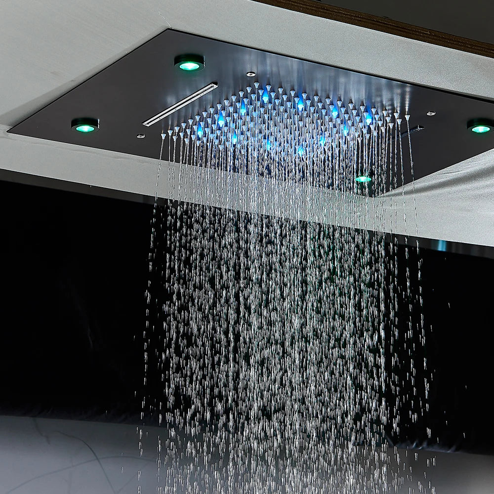 Luxury Thermostatic Shower Faucet Led Shower Sets Ceiling