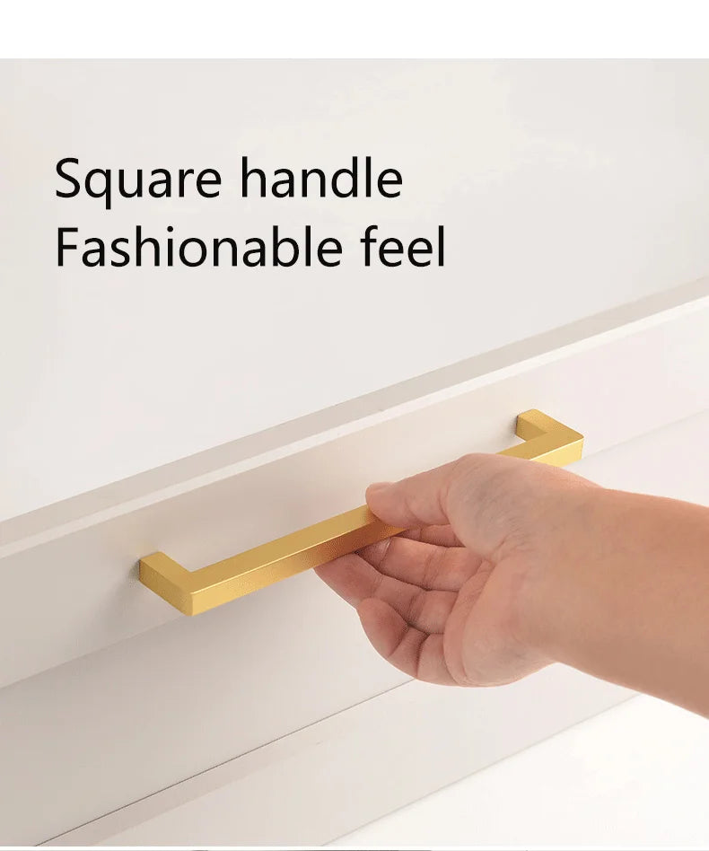 Square 500mm Extended Long Handle Wardrobe Door Handle