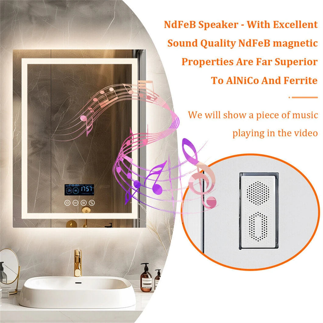 Smart Led Bathroom Mirror Rectangle Wall Mount Mirror