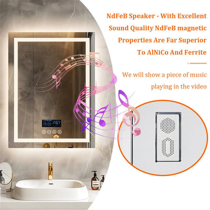 Smart Led Bathroom Mirror Rectangle Wall Mount Mirror