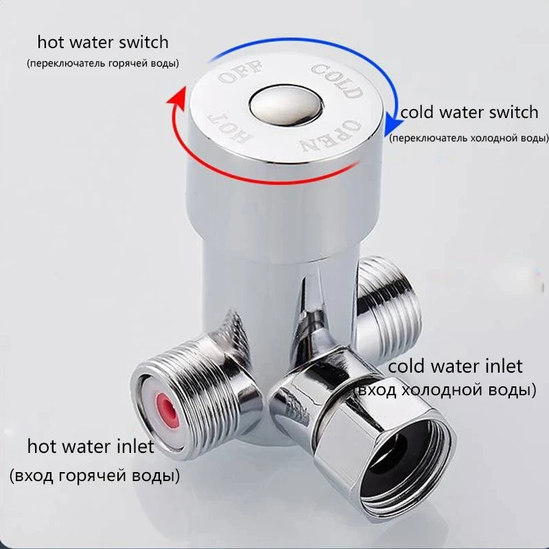 Oxg Black/Chrome Smart Sensor Basin Faucet Automatic Sensor