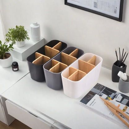 Toothbrush Holders Bathrooms Bamboo Tooth Brush Holder Slots